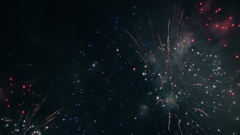 Firework display compositing shot. Overlay with several diferent shots.