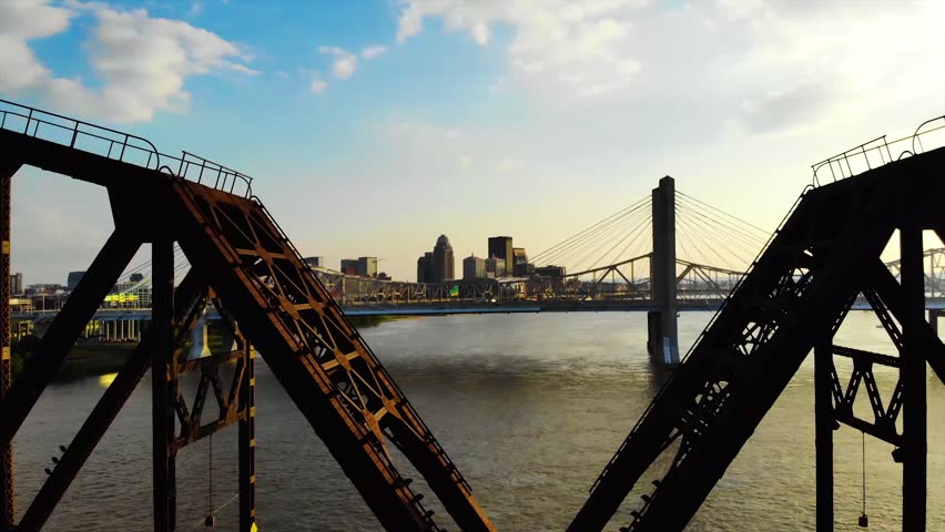 Aerial reveal over Louisville Walking ridge