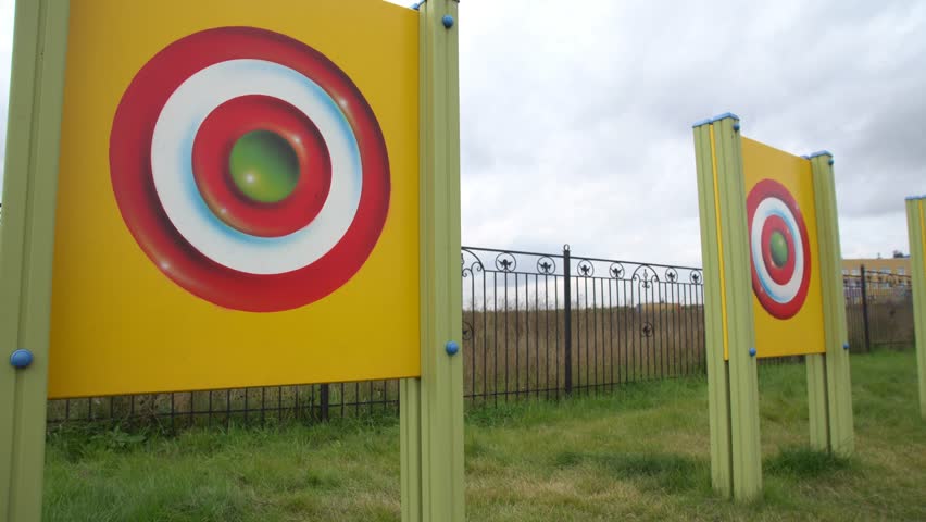 Targets on the outdoor sports ground