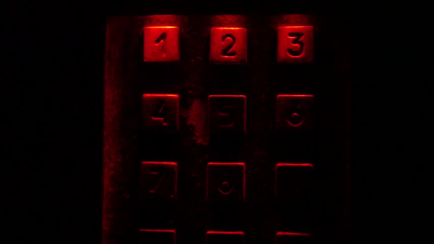 Enter number in the dark, red light.