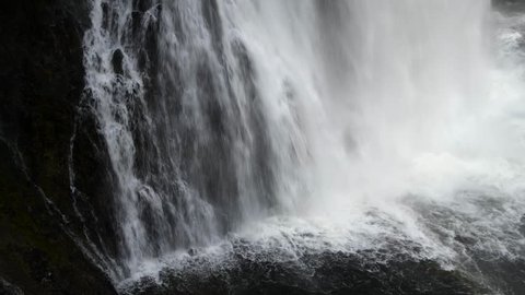powerful dramatic waterfalls zoomed in. Takakkaw Falls