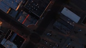 Aerial Video of Buildings/City in Early Morning