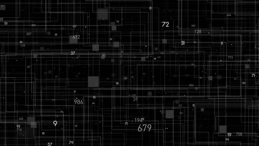 Digital background. Big data digital code. Futuristic information technology concept. Computer generated seamless loop animation 4k 