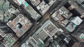 Hong Kong Kowloon aerial footage 