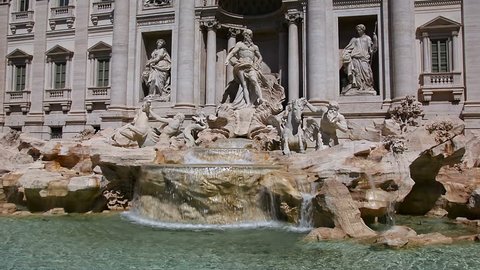 Famous Trevi Fountain or Fontana di Trevi in Rome, Italy. It is one of the most recognizible fountains in the World.