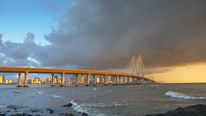 View of bandra Worli sea Link, Mumbai , September 2018