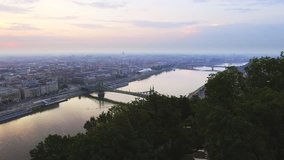 Aerial footage Budapest, Hungary.