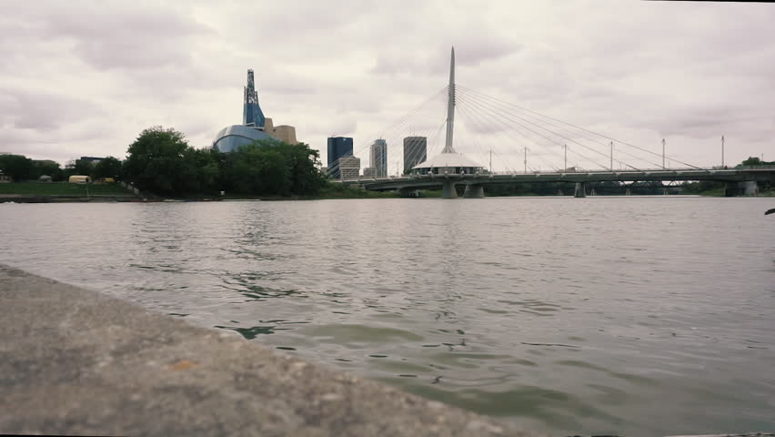 River in front of a city skyline - Winnipeg
