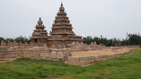 Seashore temple in mamallapuram,Chennai,Tamilnadu