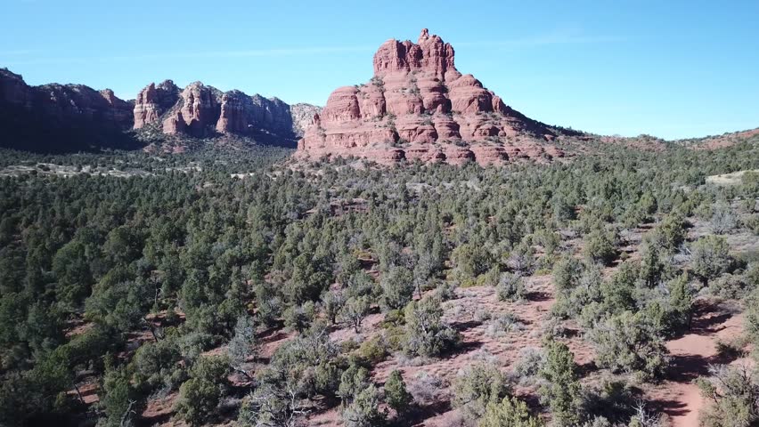 Red Rocky Mountains Aerial view