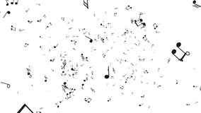 Aanimated background with musical notes. White background - Powered by Shutterstock - Get 15% off with code: PIKWIZARD15