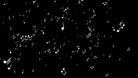 Animated falling 3d music notes. Black background - Powered by Shutterstock - Get 15% off with code: PIKWIZARD15