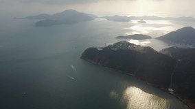Hong Kong island beachs sunset Drone videos