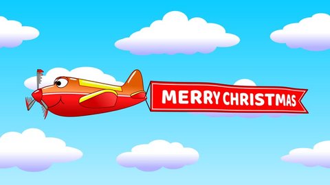 Cartoon Airplane Towing Banner With Video De Stock 100 Libre De Droit Shutterstock