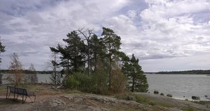 4K high quality summer day video of Helsinki Seurasaari Island surrounded by Baltic Sea, its park, open-air museum, historical buildings and attractions, in capital of Finland Suomi, northern Europe