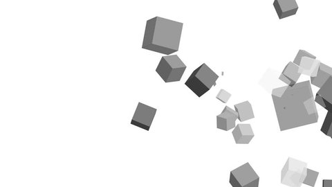 3D animation, Animation of cubes floating through the air