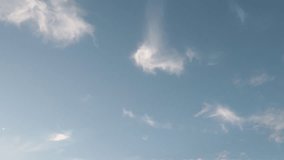 white clouds on blue sky video