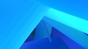 Abstract blue 3d shapes motion.Modern 3d animation lines technology concept.