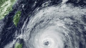 Trami, a wide-eyed typhoon, moves to Japan, 160 mph, Cat 5 - 9, 28, 2018 - 3840x2160. Some of the video elements are public domain NOAA/NASA imagery: it is requested that you credit when possible