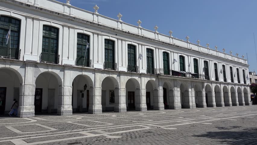 Building of the Cabildo de Cordoba at San Martin Square. Cordoba, Argentina