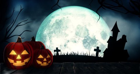 Happy Halloween Background Animation 3d Rendered Stock Illustration ...