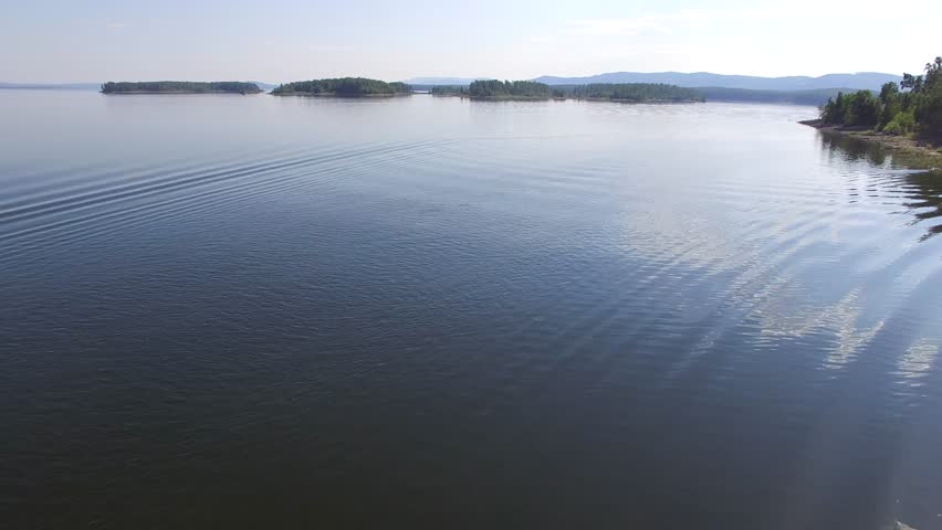 Police Boat drifts near an Island