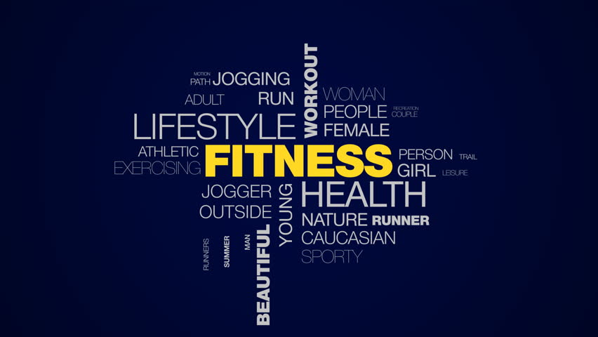 Fitness health lifestyle workout running activity sport training wellness beautiful outdoor animated word cloud background in uhd 4k 3840 2160. | Shutterstock HD Video #1017209083