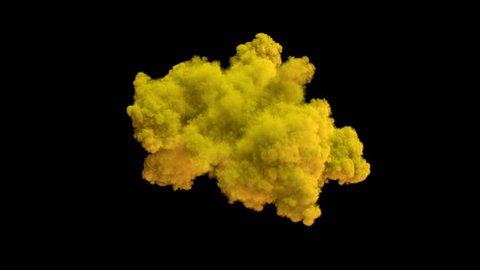 Colored smoke puff / dust puff. Separated on pure black background, contains alpha channel.