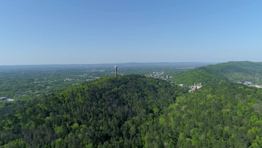 Drone Shot of Rolling Midwestern Hills and Forest