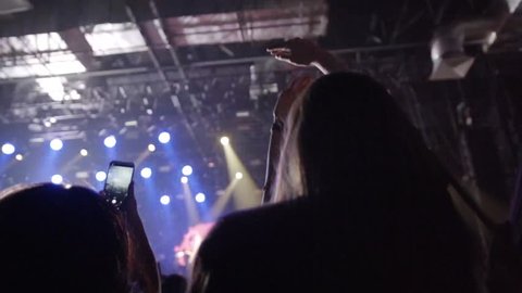 Girl is dancing at a show