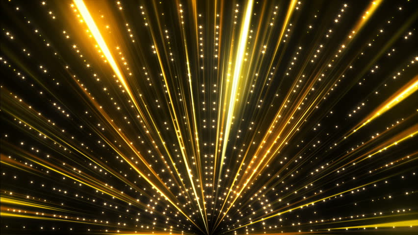 Gold Stage Glitter Glamour Luxury Awards Show Glow Shining Ceremony Lights 4K  Background Animation