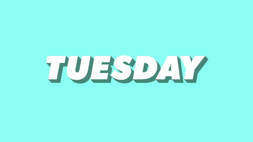 isometric treatment word tuesday optional luma Stok Videosu (%100 Telifsiz)...