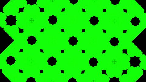 3d render of Green inky injections into water on black background with luma matte. Kaleidoscope effect. Rorschach inkblot test 7