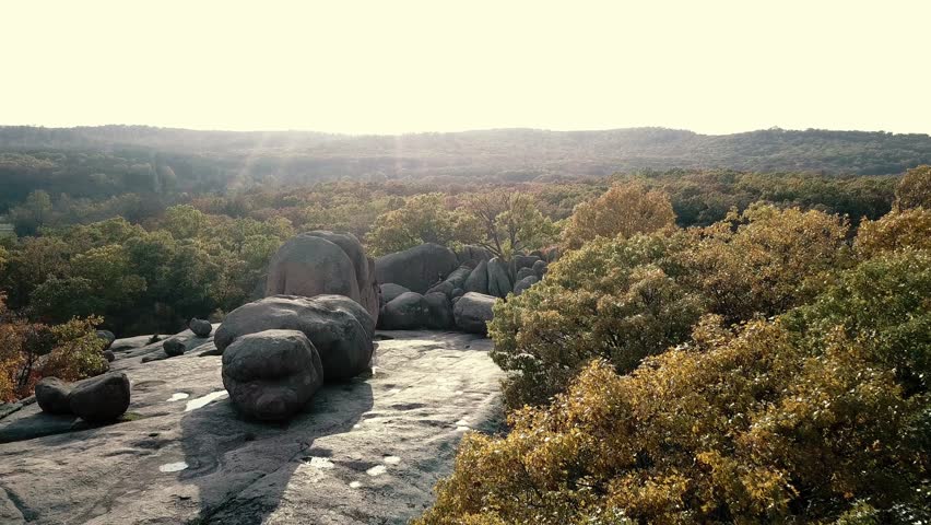 Aerial drone footage of Elephant Rocks