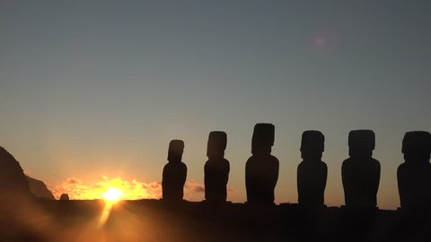 Sunrise on Easter Island.