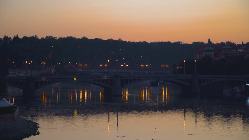 Manesov Bridge in Prague at early morning