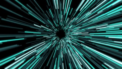 4K Abstract Warp Space Tunnel. Seamless loop.