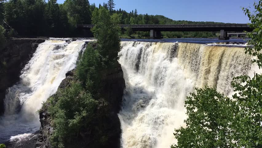time lapse footage of kakabeka falls in thunder bay ontario canada summer 1080
