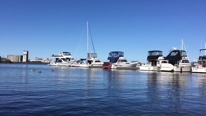 marina park of thunder bay ontario canada time lapse footage in 1080