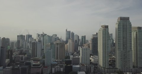 4K Aerial footage of Manila, Philippines (flat image, no color correction)