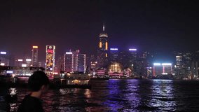 Hong Kong's Victoria Harbour night