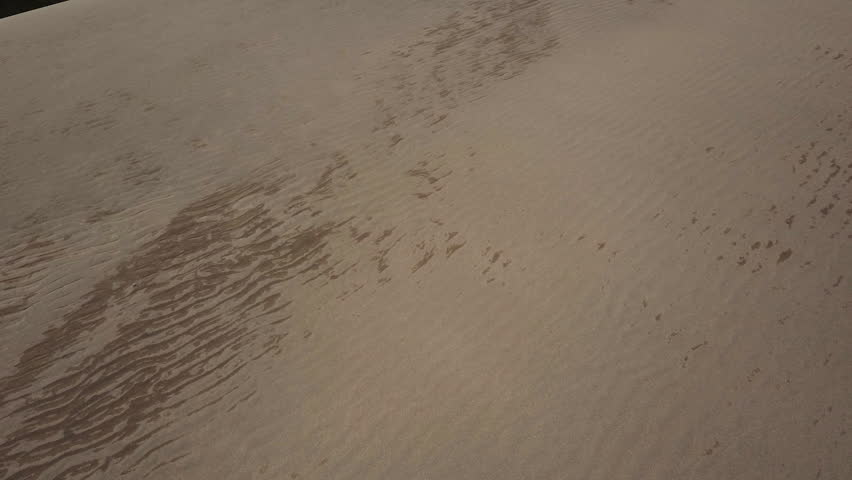Sand Dunes with Lake and Mountains