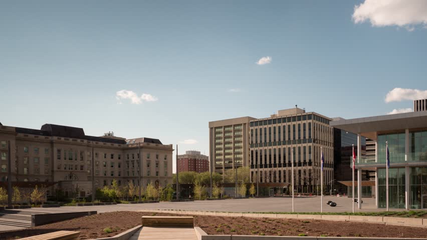 Hyperlapse of Alberta Legislature grounds in Edmonton.
