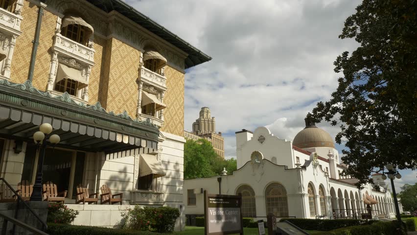 Historic Buildings and Visitor Center in Downtown Hot Springs