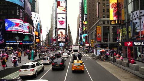 time lapse times square daytime Stock Footage Video (100% Royalty-free ...