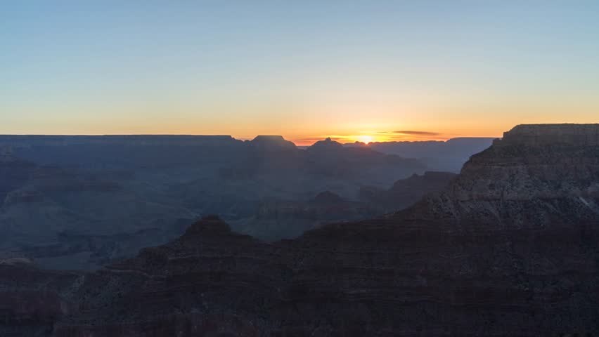 Sunrise over the Grand Canyon Time Lapse