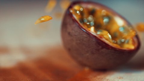 Passion Fruit twisted in a Slow Motion shoot