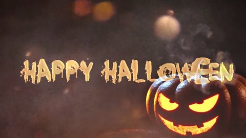 Happy Halloween haunted pumpkin background
