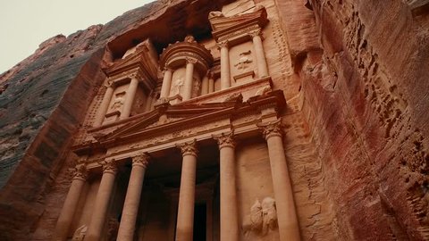 Jordan Petra Facade Of The Treasury Building The Ancient Nabatean