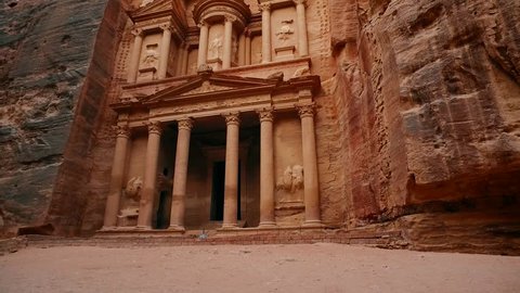 Jordan Petra Facade Of The Treasury Building The Ancient Nabatean